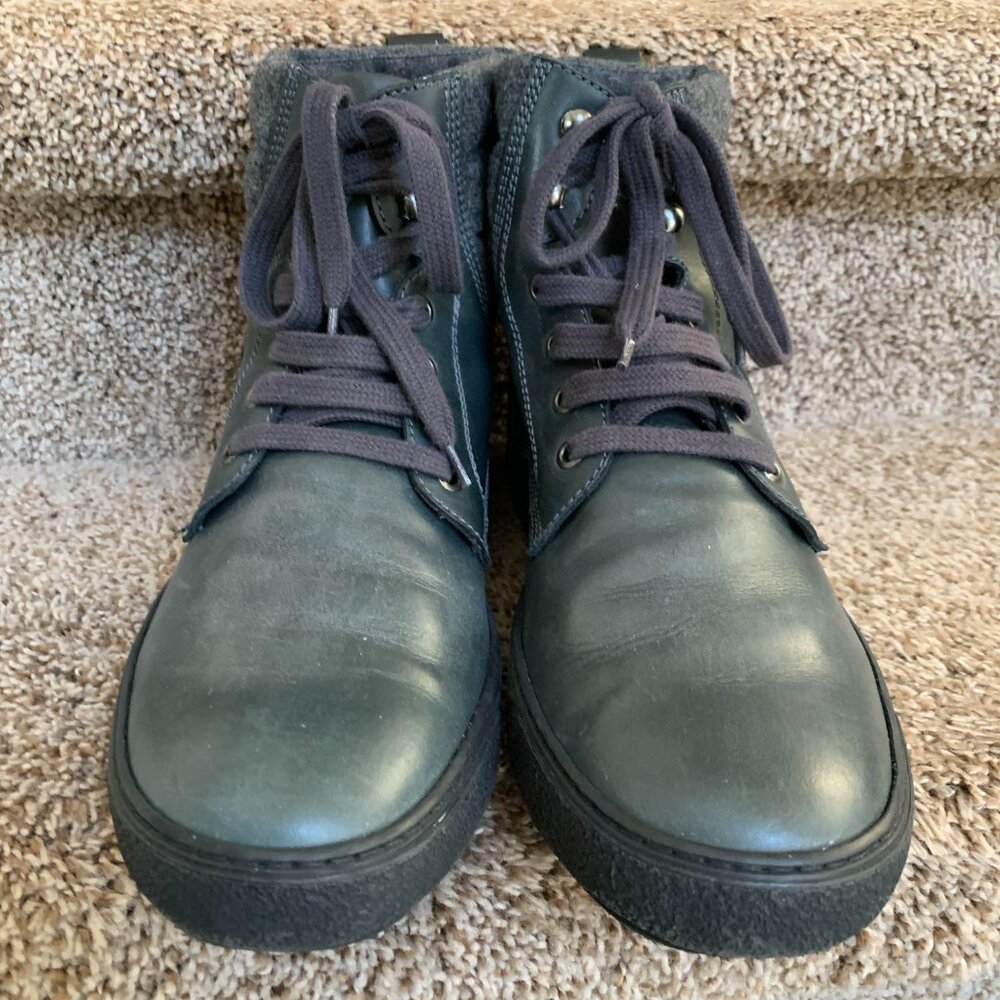 Moncler Men's Dark Green Leather Boots - Picture 4 of 14